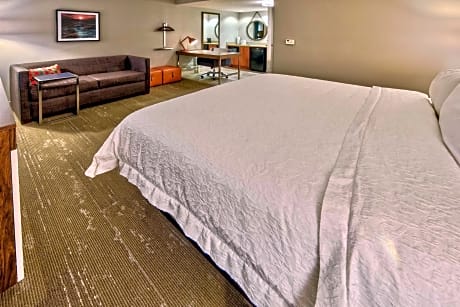  1 KING BED STUDIO SUITE NONSMOKING - HDTV/FREE WI-FI/SITTING AREA/LOUNGE CHAIR - HOT BREAKFAST INCLUDED -