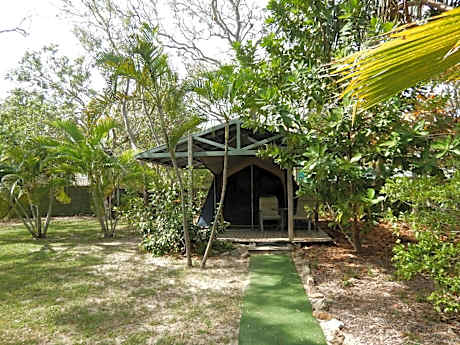 Twin Tent with Shared Bathroom