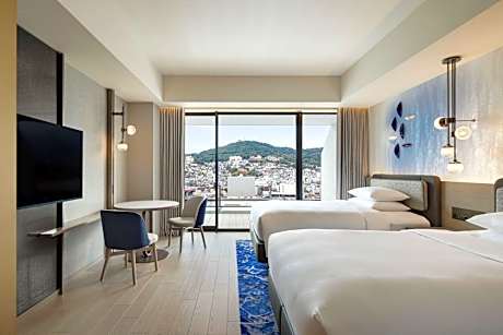 For 3 adults 2 Double, Guest room, 2 Double, Mt.Inasa view, Balcony
