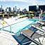 Downtown Los Angeles Skyline balcony view Modern Penthouse