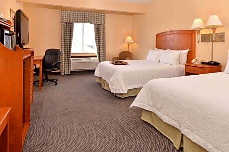  2 QUEEN BEDS W/FRIDGE-MICROWAVE NONSMOKING - HDTV/FREE WI-FI/HOT BREAKFAST INCLUDED - WORK AREA -