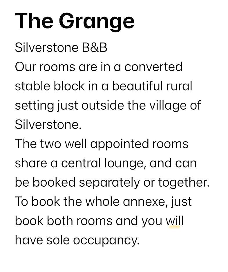 The Grange Silverstone