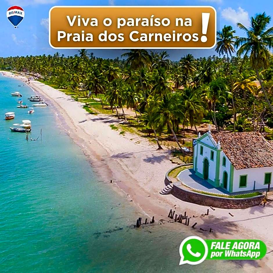 Flats, Apartamentos e Bangalôs na Praia dos Carneiros, ao lado da Igrejinha de São Benedito