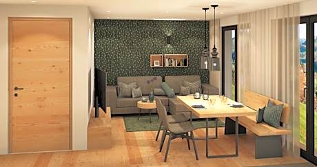 One-Bedroom Apartment with Balcony and Mountain View