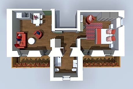 Deluxe One-Bedroom Apartment with Balcony