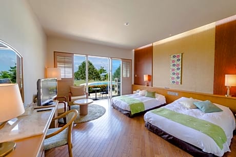 Twin Room with Sea View and Balcony - Low Floor