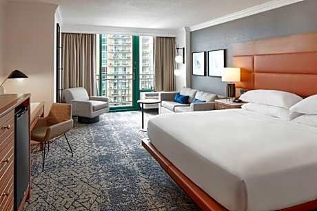 Guest room, 1 King, Sofa bed, Limited view, Balcony
