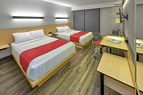 TWO DOUBLE BEDS