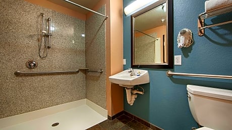 accessible - suite king bed - mobility accessible, roll in shower, non-smoking, full breakfast