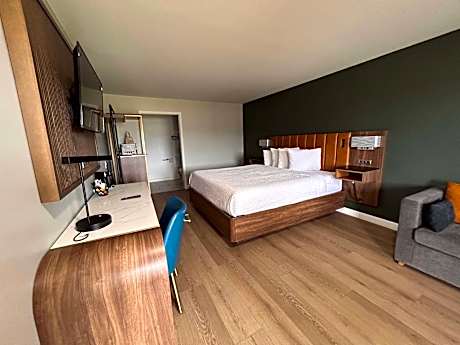 1 King Bed Non-Smoking Sofabed Microwave And Refrigerator Wi-Fi Shower Only Continental Breakfast