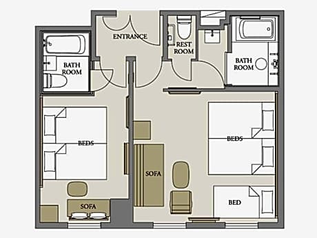 Adjoining Family Room ( 1 Fourth Room and 1 Twin Room)