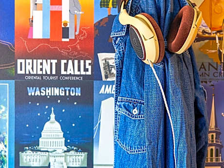 Break Room with Three Single Bunk Beds and Shared Bathroom