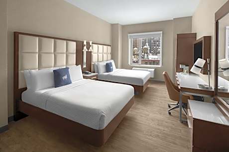 ADA Hearing Impaired Two Queens Beds with Shower