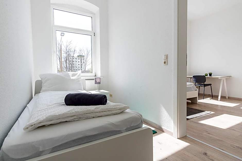 Komfortable Monteursunterkunft: 4-Zimmer-Wohnung mit getrennten Betten