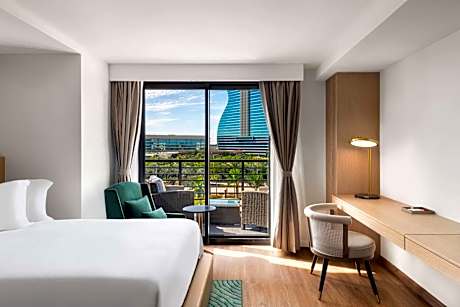 Double Room with Two Double Beds, Hearing Impaired Access and Shared Balcony, Non-Smoking