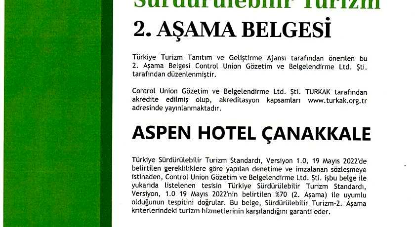 Aspen Hotel Çanakkale