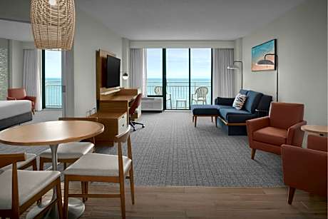 Larger King Suite with Ocean View, Balcony and Sofa Bed