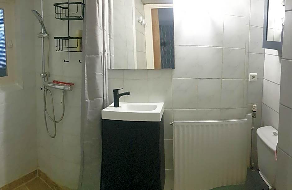 chez Émile côté face maison entière, 3 chambres, 2 salles de bains,jardin et terrasse