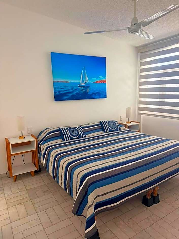 Depto familiar con vista al mar en Playasol Manzanillo