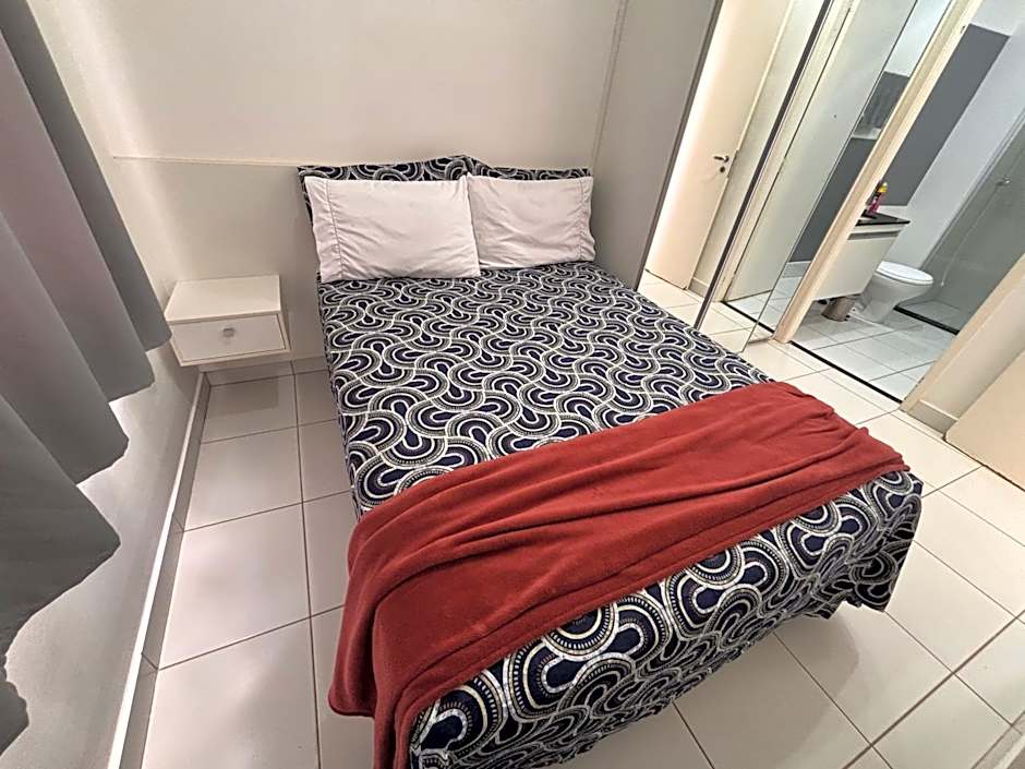 1 quarto e sala com lazer completo