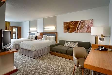 Studio, Multiple Beds (Mobility/Hearing Access, Roll-In Shwr) (2 Queen Beds and 1 Double Sofa Bed)