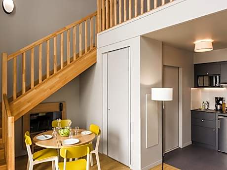 Studio for 4 people with a double bed and mezzanine