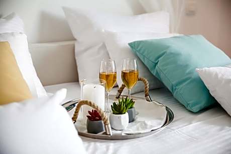 Double Room with Balcony and Side Sea View