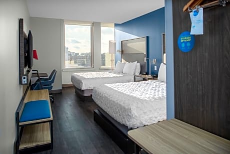 Queen Room with Two Queen Beds and Walk-In Shower