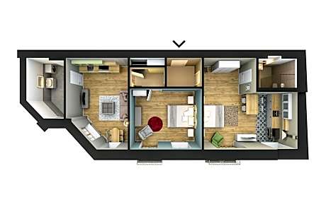 Two-Bedroom Apartment with Balcony