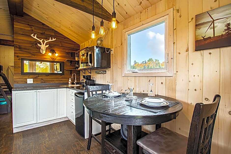 Chalet le Coyote Lac, Micro Ferme, Sentier Du Domaine, Vue Sur Les Monts, Idéal 2 4 Personnes