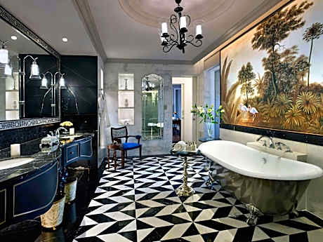 Raffles Presidential Suite:Bottle of wine| Complimentary Airport Pickup and Drop| 15% off on F&B, Spa| Chef special arrival amenities| Yoga, Morning & Evening Aarti| Daily Tea, curated walk, bird watching, folk dance & more