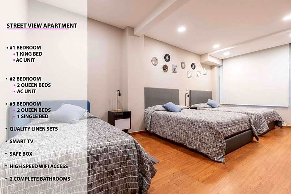 401 Location 3Bdrm 2bath apt with AC Rooftop