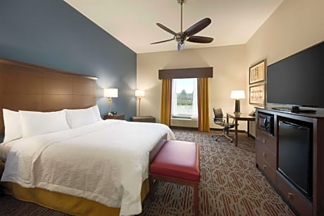 1 King Bed 1 Bdrm Ste W/conf Table Nosmoke Microwave/fridge/sofabed/free Wi-fi 55 In Hdtv/hot Bfast