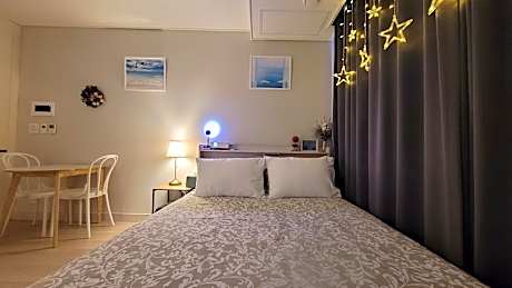 Secret "고층호수공원뷰 무료주차 넷플/디즈니 미사역2분 120인치스크린빔 장기숙박환영