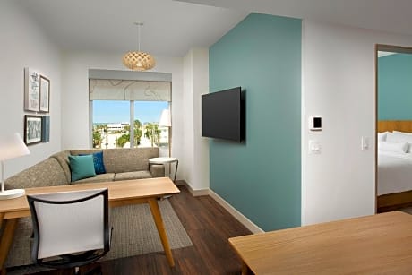 One-Bedroom King Suite with Private Sofa Bed and Roll-In Shower - Mobility/Hearing Accessible