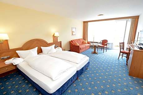 Suite-1 Double Bed, Mountain View, Separate Living Room, Balcony, Flat Screen Television, Mini Bar, 