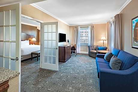 1 King Bed, Deluxe One-Bedroom Mobility Access Suite, Roll-In Shower, No Smoking