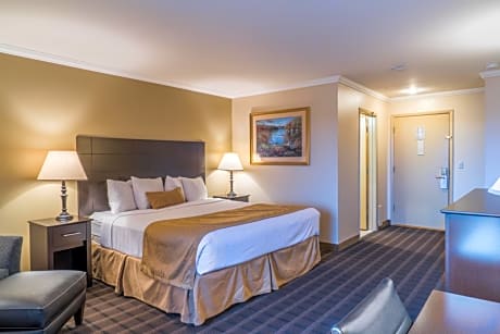 1 King Bed, Non-Smoking, Jetted Tub, High Speed Internet Access, Microwave And Refrigerator, Coffee 