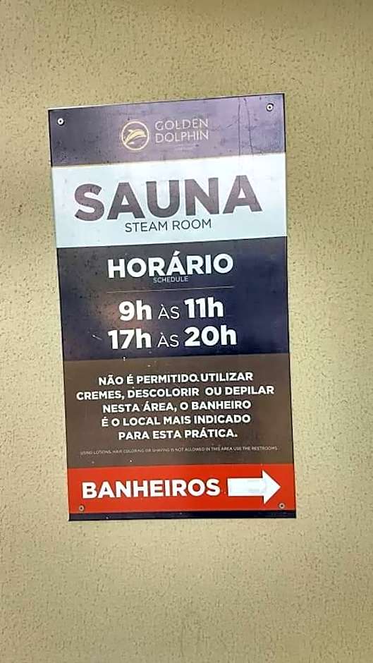Golden Dolphin 3Pessoas com piscinas termais mais toalhas e roupas de cama lençóis travesseiros fronhas limpeza do check in impostos e taxas já incluso ATENÇÃO A hospedagem podera ocorrer no express ou Grand hotel,conforme a disponibilidade de apto