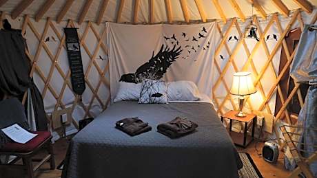 Queen Yurt at Yurt Village with Shared Bathroom