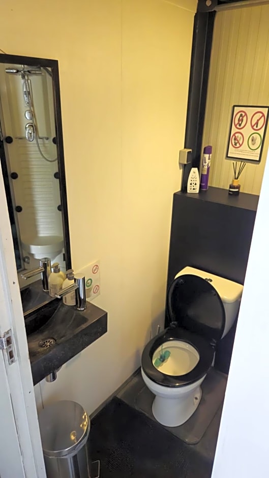 Boathouse Amsterdam with bikes