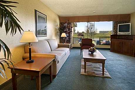 Two Double Beds.  304 Sq. Ft., Sitting Area, Fridge, Microwave
