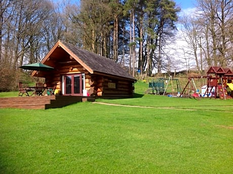 Lyne view, log cabin