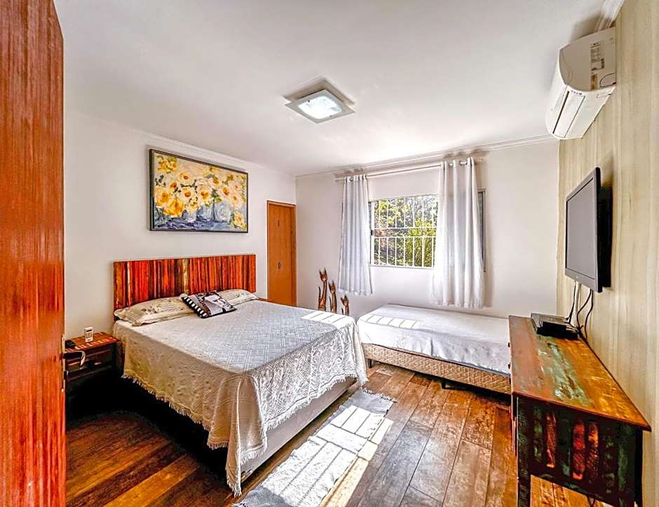 Casa de campo com Wi-Fi, piscina e churrasqueira