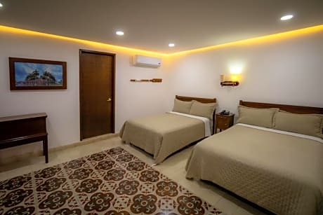 Double Room with 2 Double Beds with Balcony