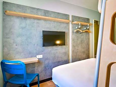 Room with One Queen Bed and One Bunk Bed