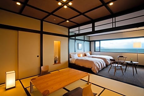 Family Room with Tatami Area on Top Floor with Ocean View