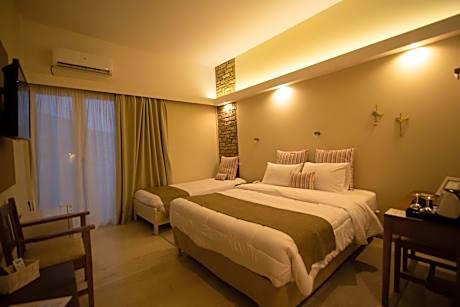 Triple Room with Balcony and Garden View