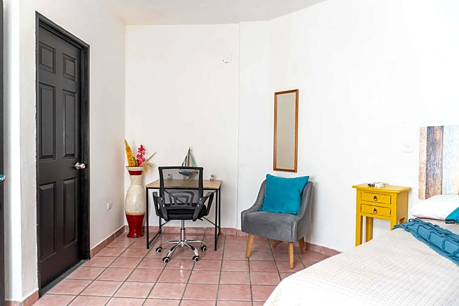 Spacious Room with Private Bathroom and Work Area