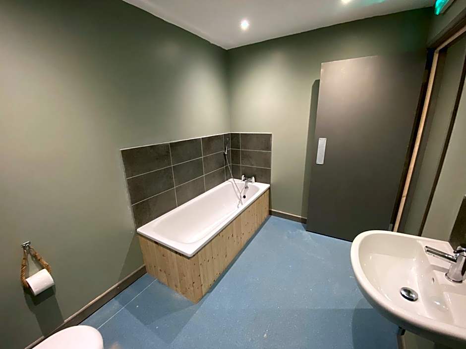 luxury pod with hot tub